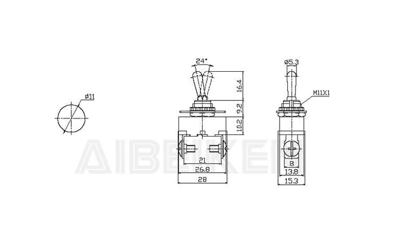 전기 푸시 버튼의 종류, 자동 재설정 온-오프 토글 스위치